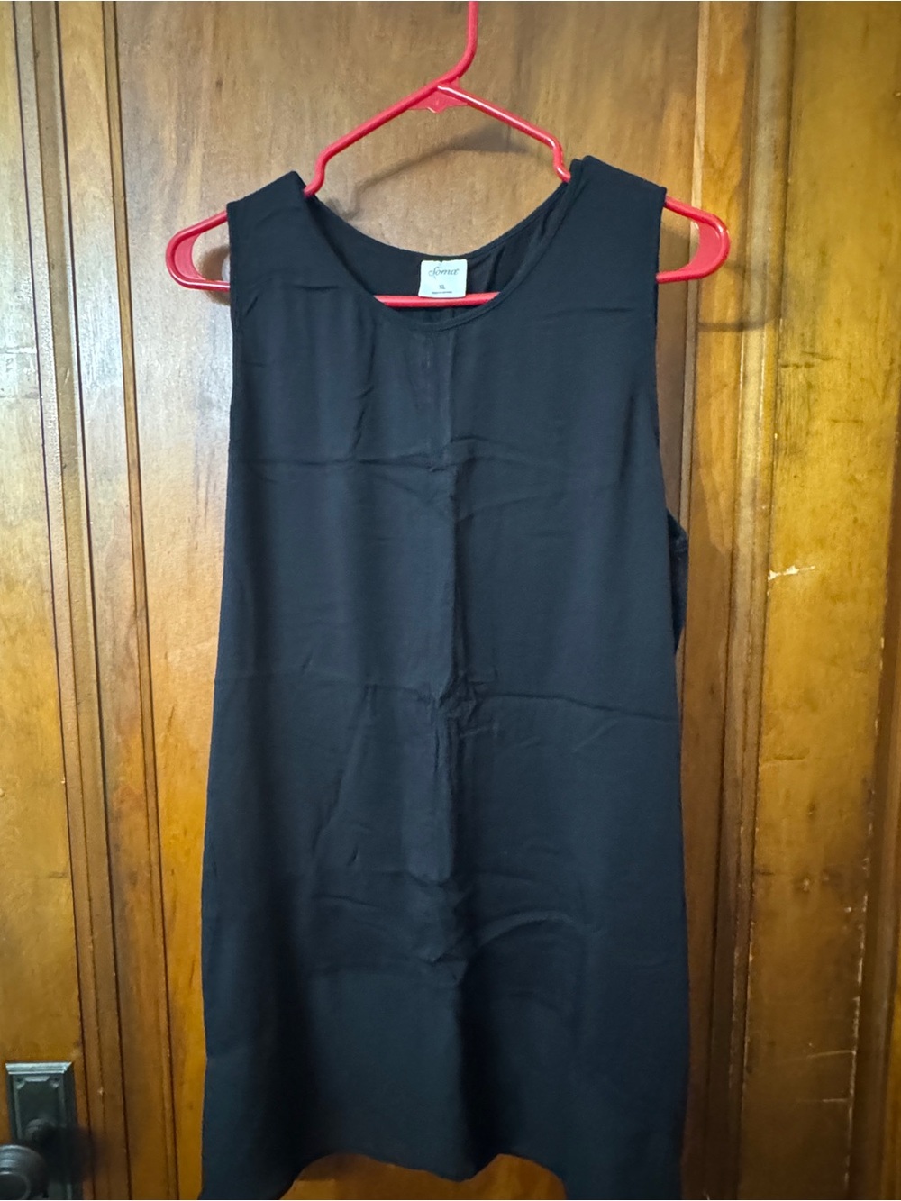 Soma Black Sleeveless Shift Shift Tank Dress Size XL Minimalist